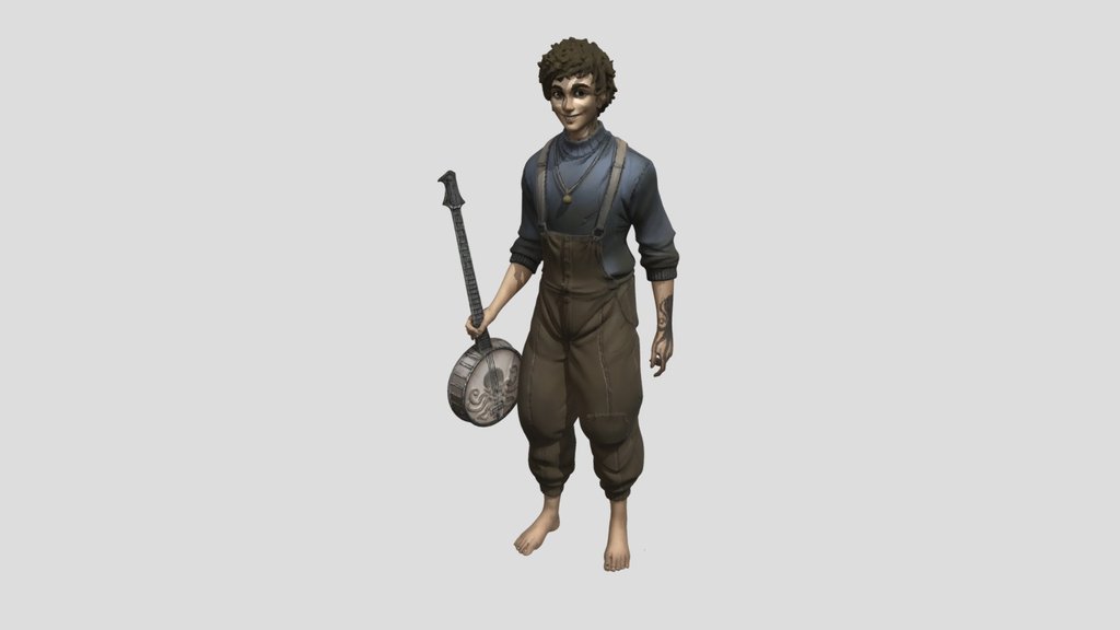 Patchwork Banjo Player