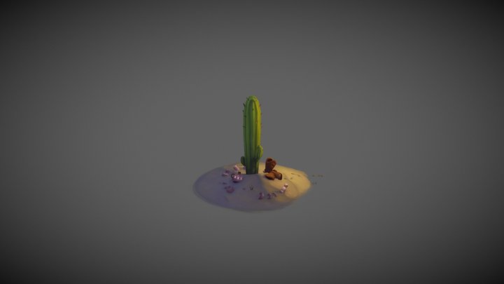 Cactus Scene 3D Model
