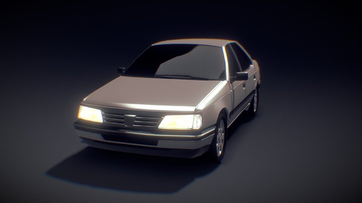 1994 Peugeot 405 GLX (facelift version) 3D Model