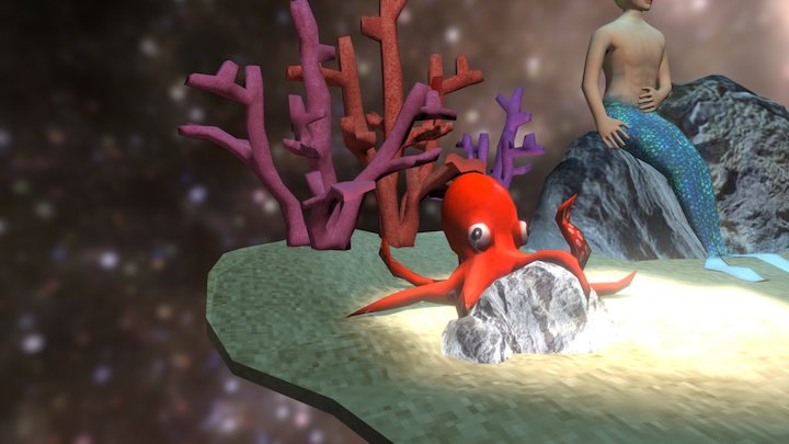 小章魚和他的小美男魚 3D Model