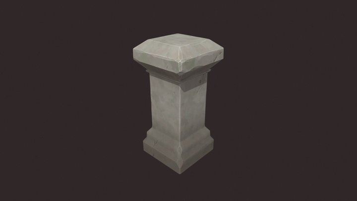 Stylized Pedestal 3D Model