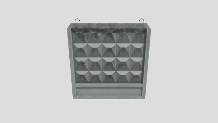 Concrete fence 3D Model