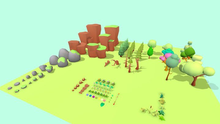 Low Poly Nature Free ✓ 3D Model