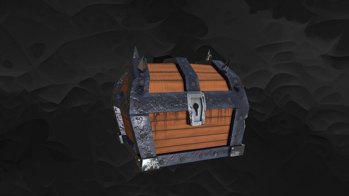 Low Poly Treasure Chest 3D Model