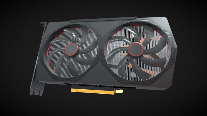 Red Graphics Card 3D Model