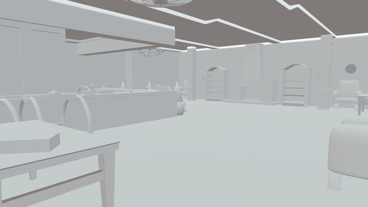 Doors Room01 no texture 3D Model