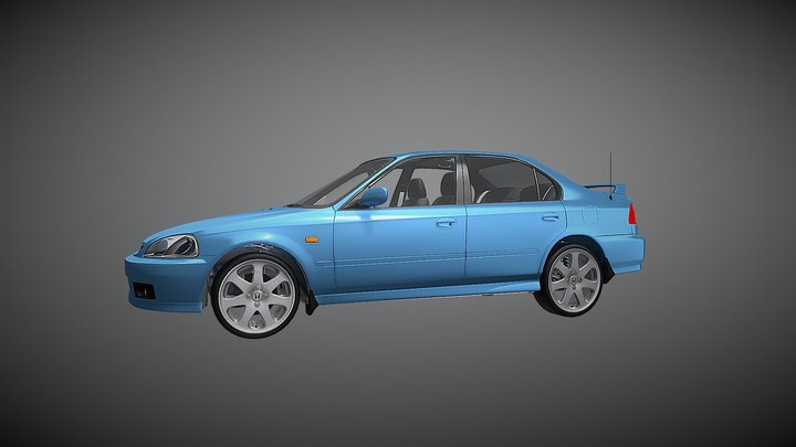 Civic Honda 2004 3D Model