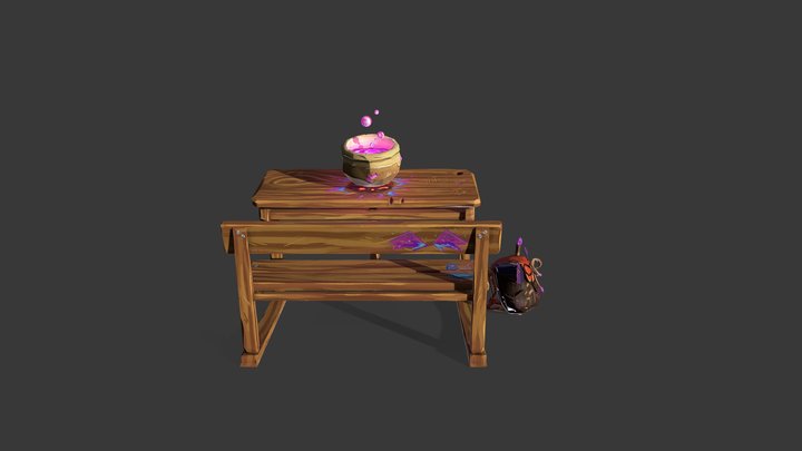 Witch desk 3D Model
