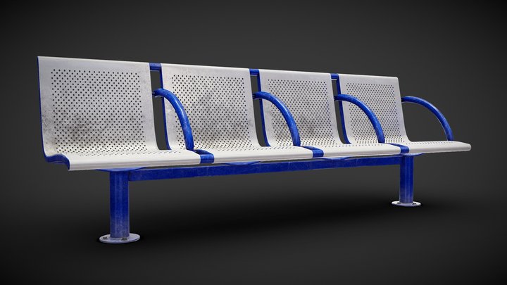 Metro Bench Model 3D Model
