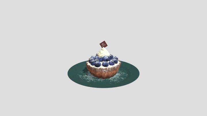 Blueberry Tart 3D Model