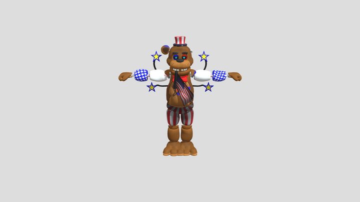 Fan Of America Freddy ( Fan skin) 3D Model
