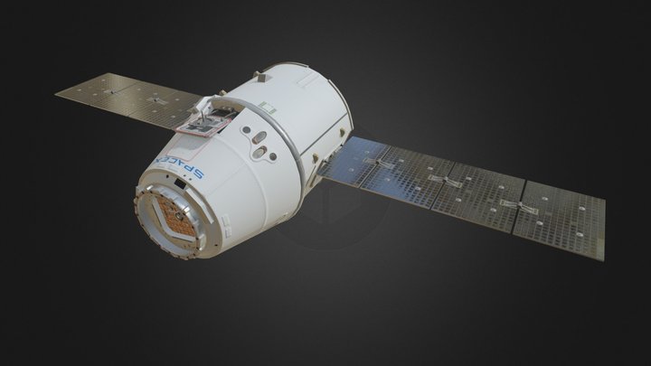 Space X Dragon Spacecraft 3D Model
