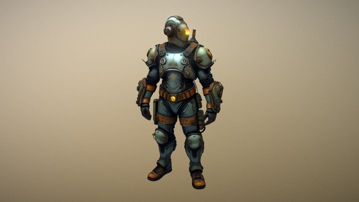 Steampunk Dominion hunter. 3D Model