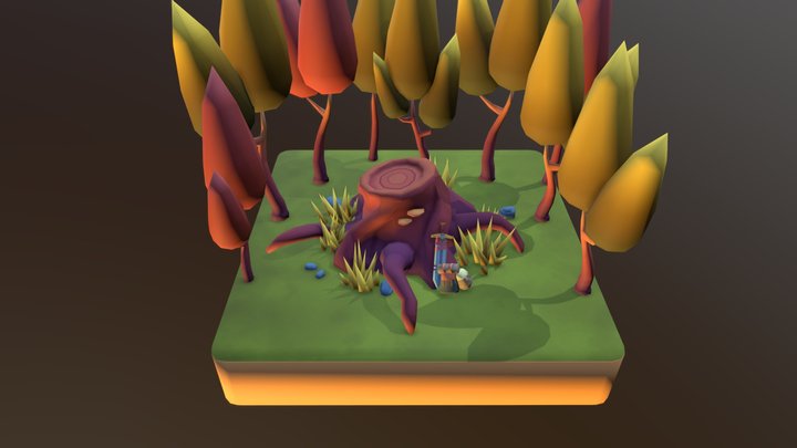 Forest Diorama 3D Model