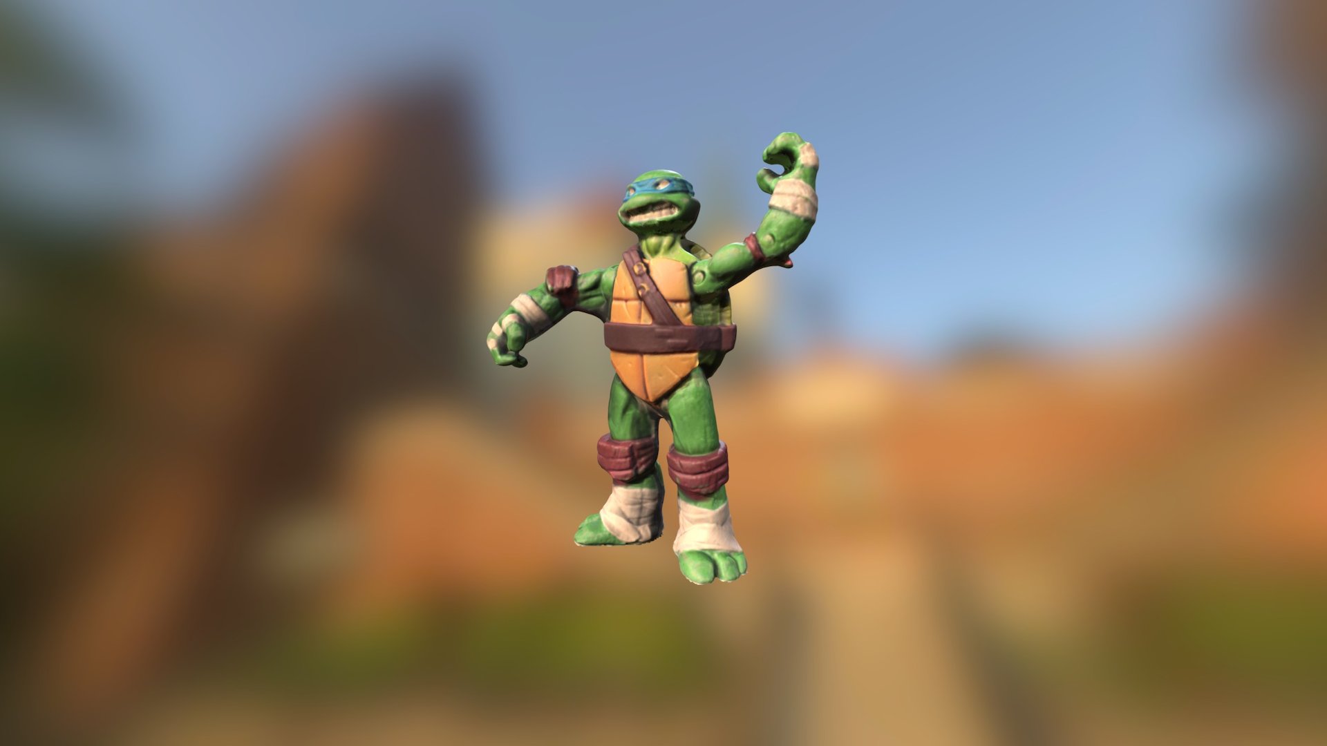 Leonardo turtle out of structured light scanner