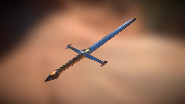 Steeled elegant sword 3D Model