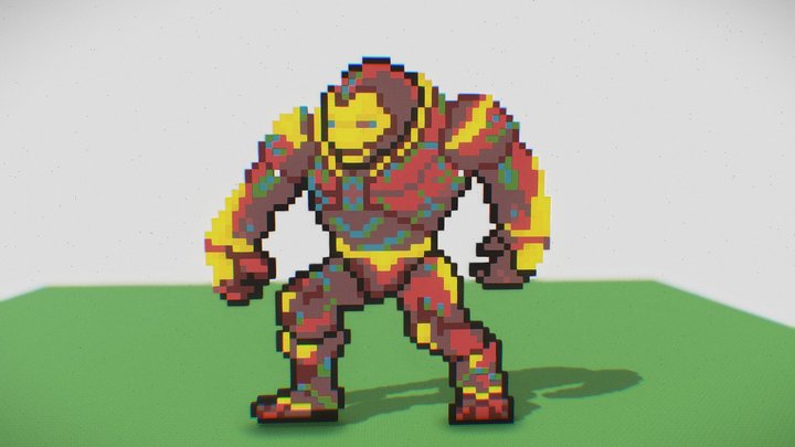 HULK BUSTER - PIXELARTE - MINECRAFT 3D Model