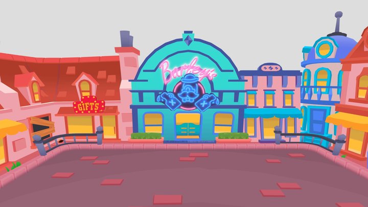 Environment Old_town 3D Model