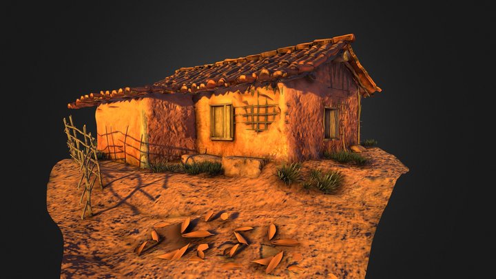 brasilian clay house 3D Model