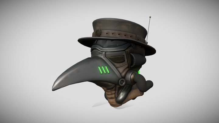 Steampunk helmet 3D Model