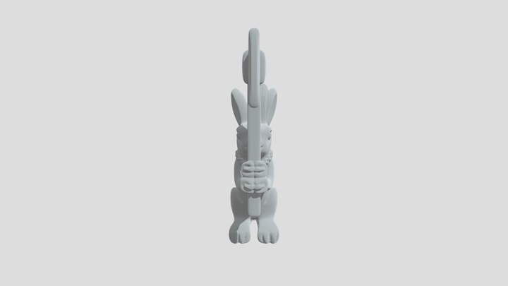 AXE RABBIT MEDIEVAL 3D Model