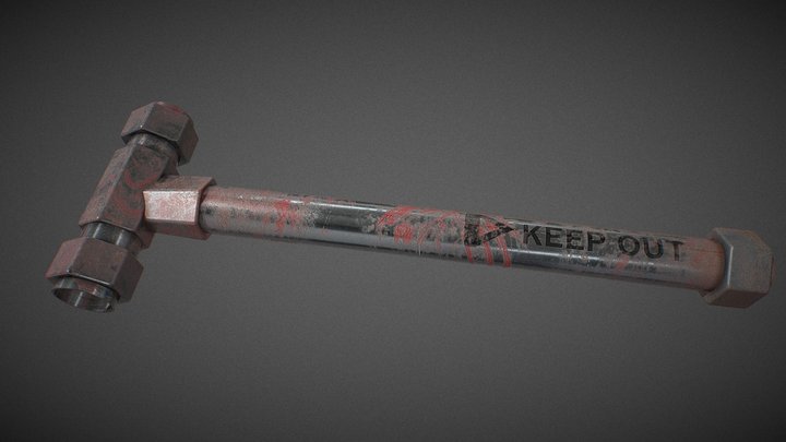 Dirty tube / Melee Weapon 3D Model