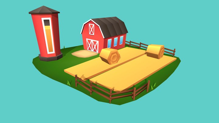 Low-poly Farm 3D Model