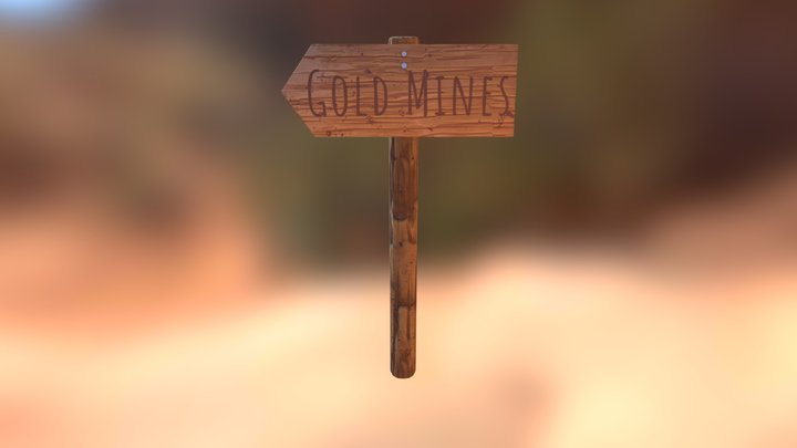 Gold Mine Sign 3D Model