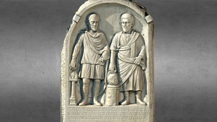 Funerary bas-relief of Ares (improved geometry) 3D Model