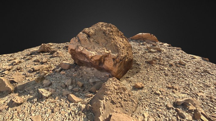 Desert rock, Ramon Crater - Negev desert, Israel 3D Model