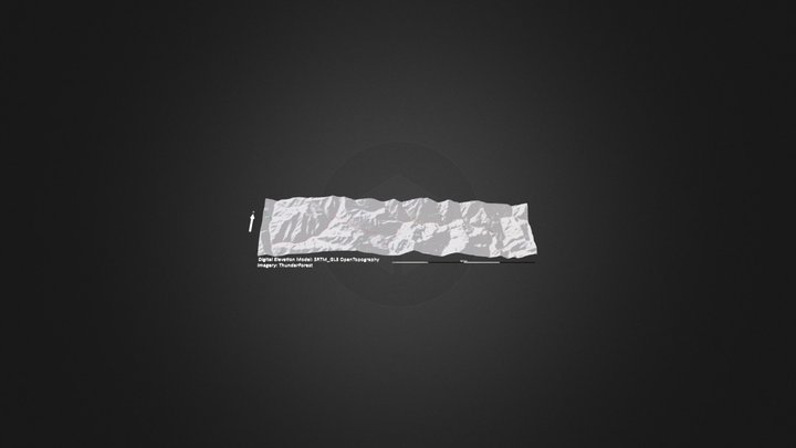 虎牙大峡谷_等高地图 – Free 3D Model STL