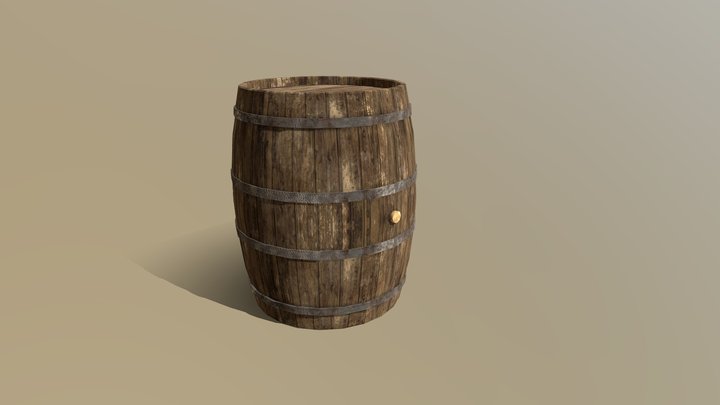 wooden barrel 3D Model