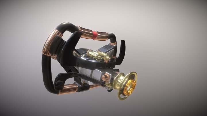 SciFi F1 Steering Wheel 3D Model