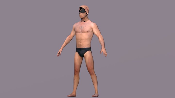 Low Poly Human Anatomy topology reference 3D Model