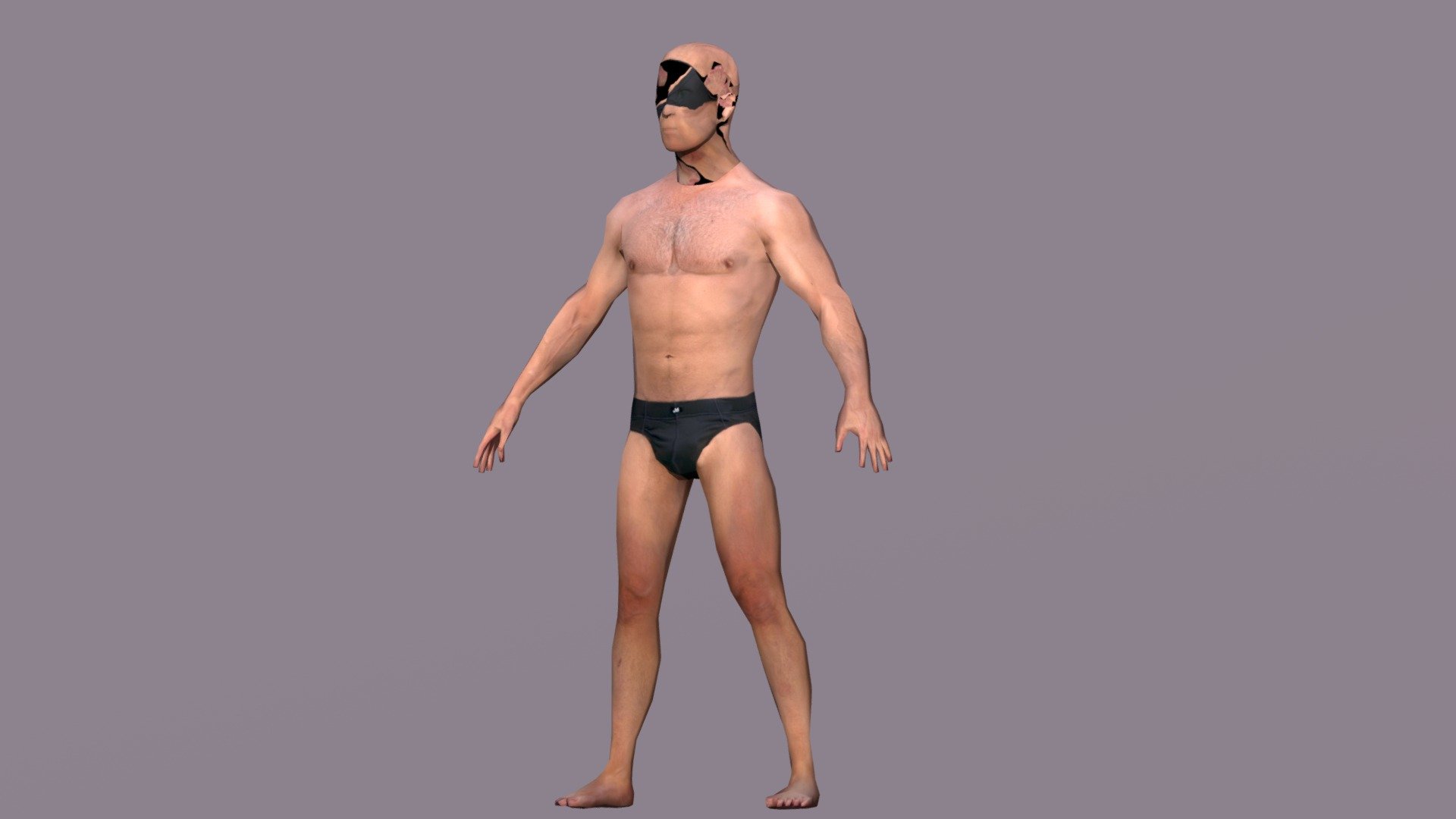 Low Poly Human Anatomy topology reference