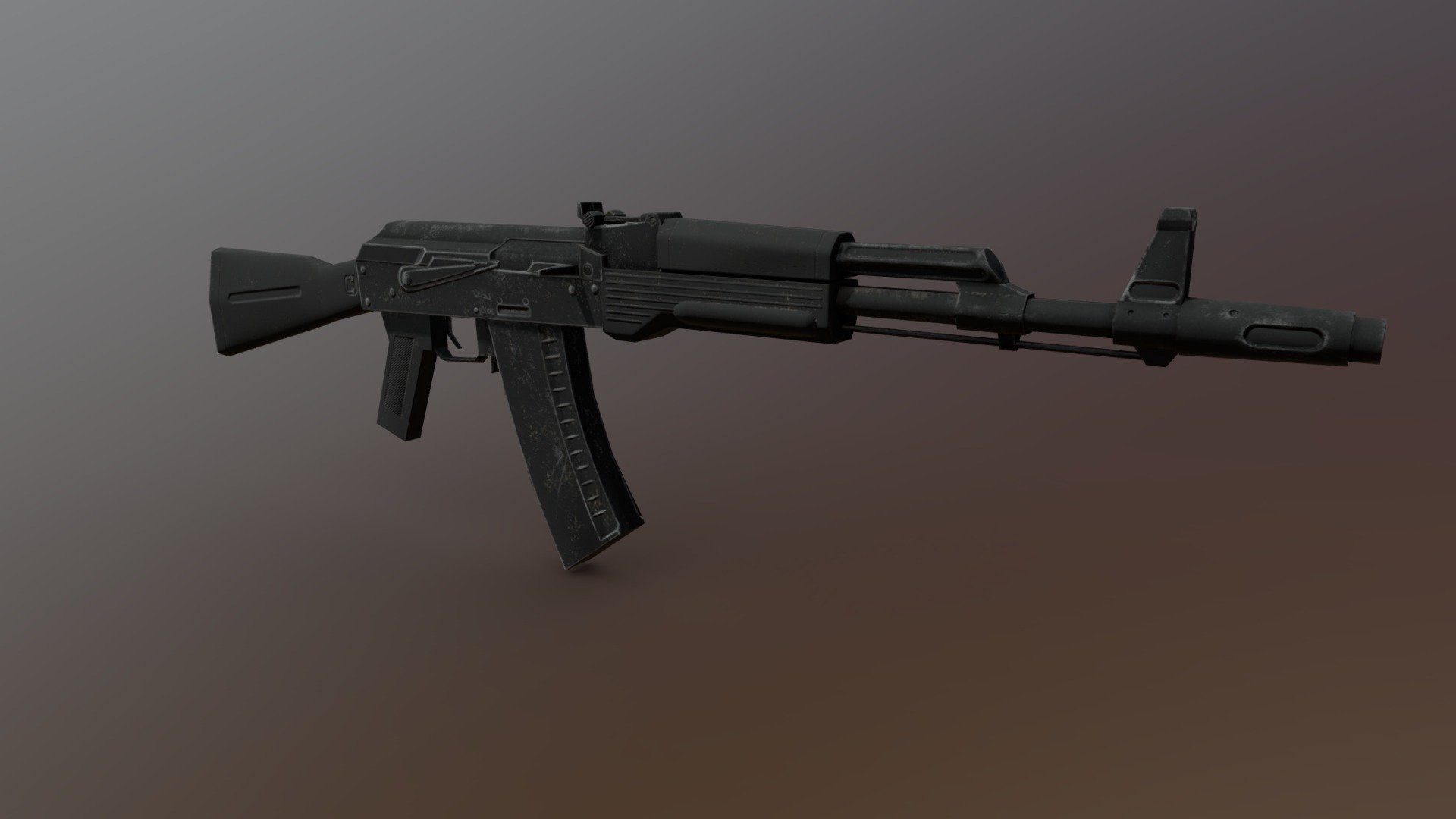 AK74M lowpoly