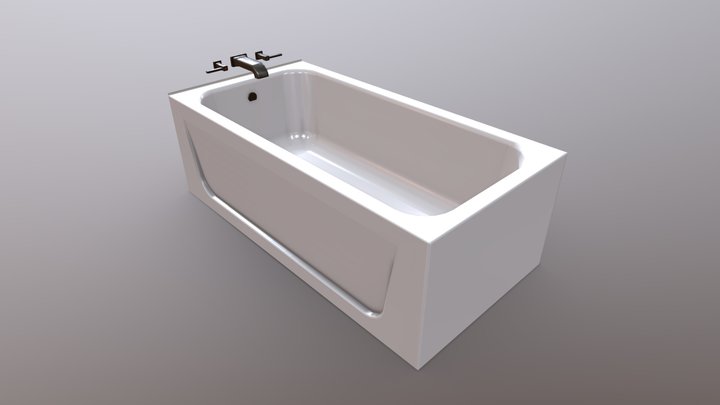 Bathtub Rectangular 3D Model