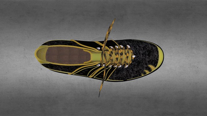 Sport Footwear Design 3d Yellow 3D Model