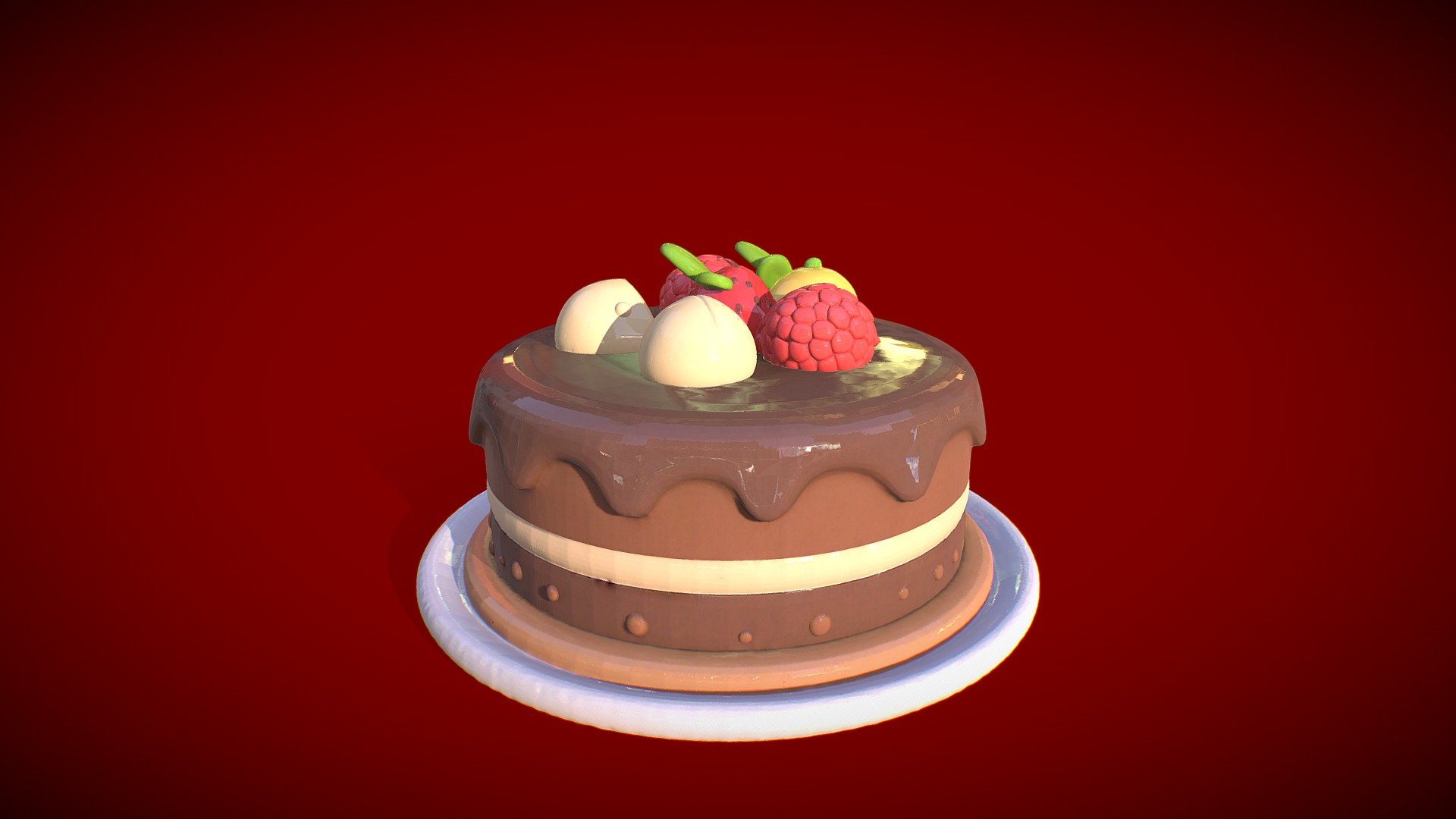 Chocolate Cake - Download Free 3D model by KamillaKraus [b9d6203 ...