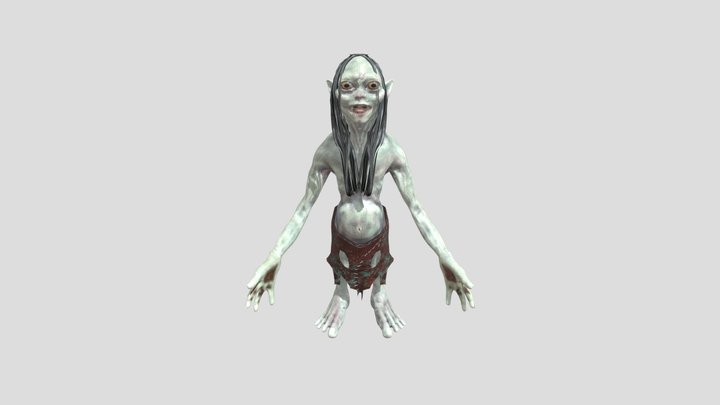 Gollum creature rigged animated PBR Game ready 3D Model