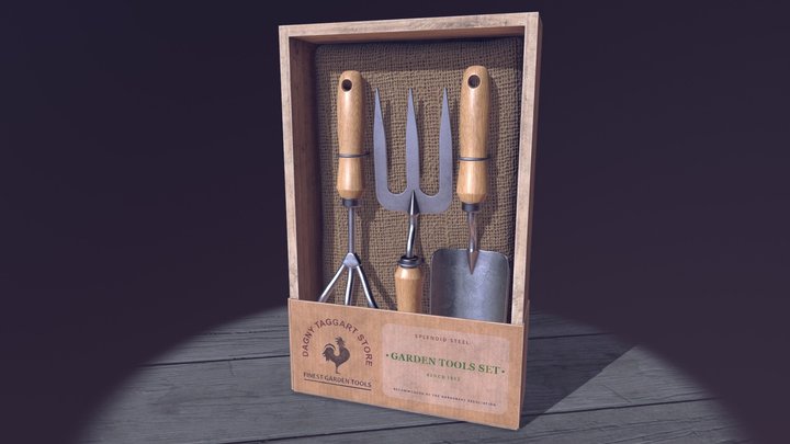 Garden Tools Set 3D Model