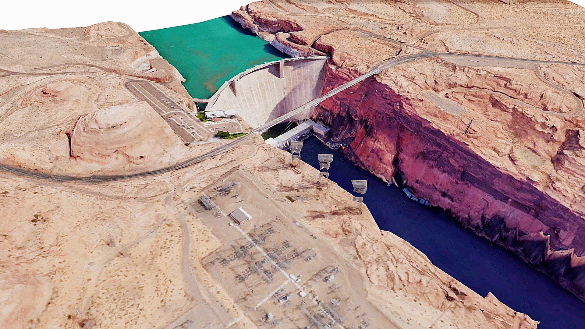 Glen Canyon,Dam,colorado,scan,map,terrain 3D model by SENSIET