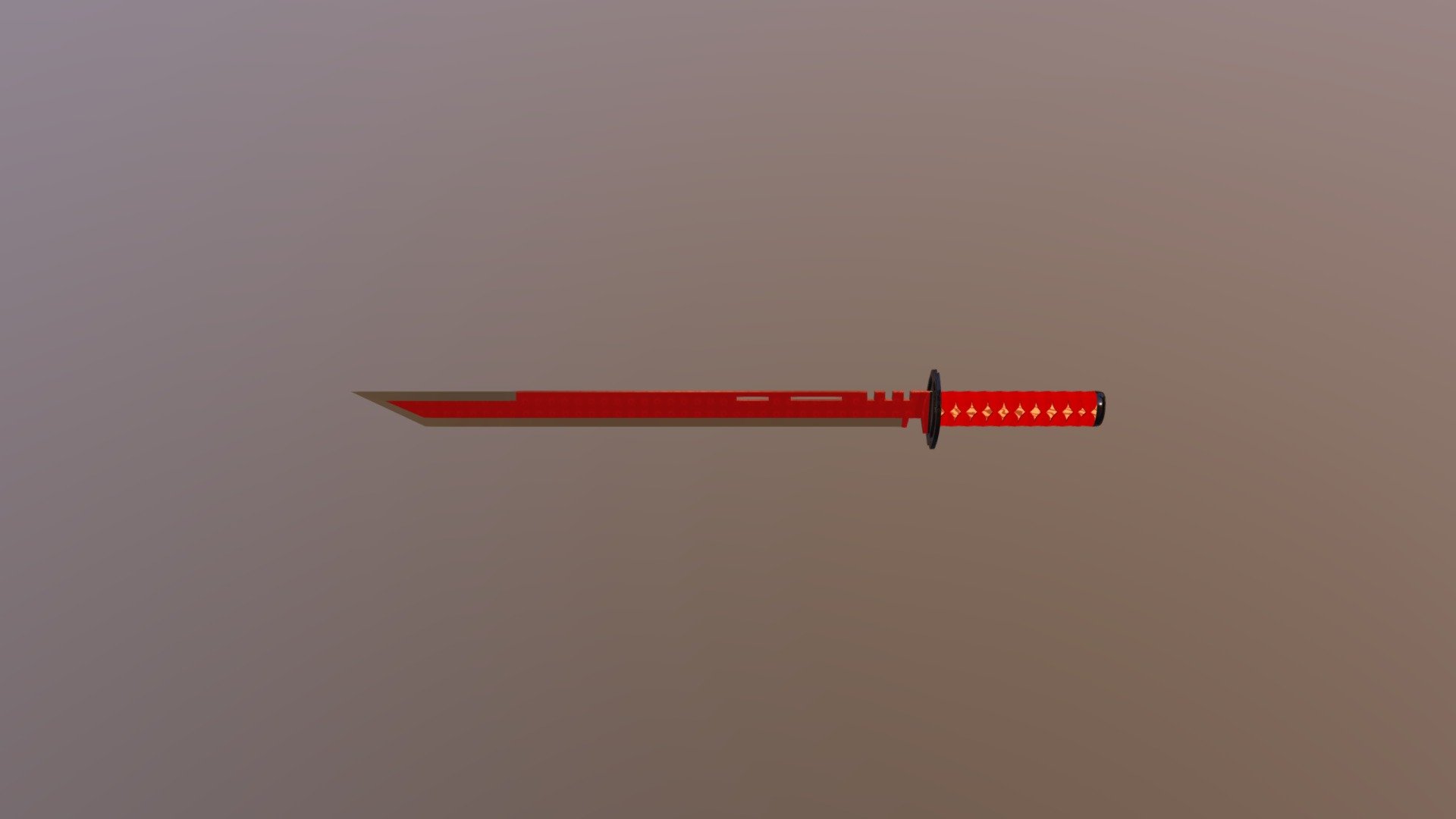 High Poly Red Sword/Katana - 3D model by avgsalamander [b9d9538 ...