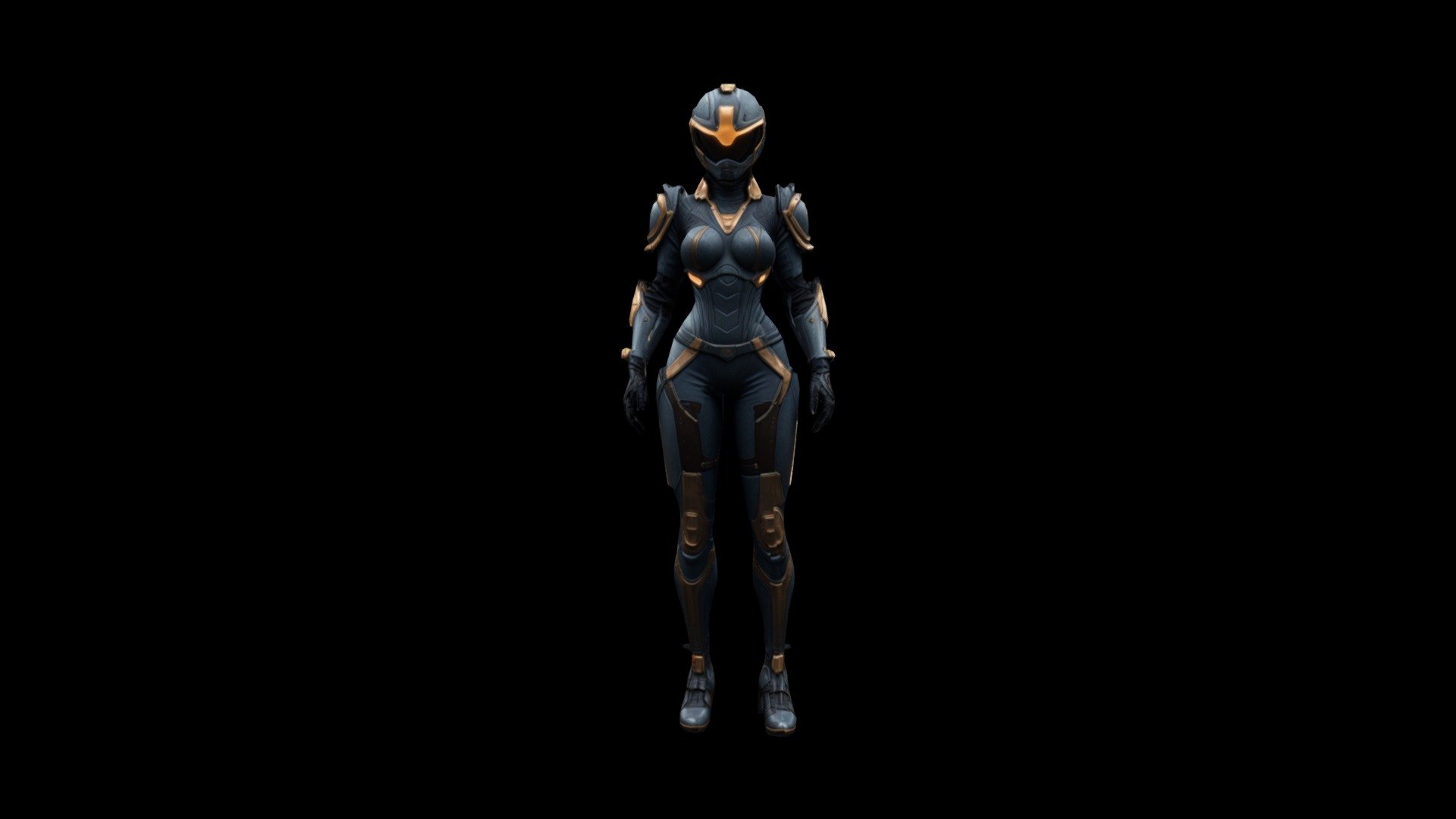 3D Trellis AI- scifi armor test 4 — Sketchfab embed 3D viewer
