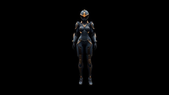 3D Trellis AI- scifi armor test 4 3D Model