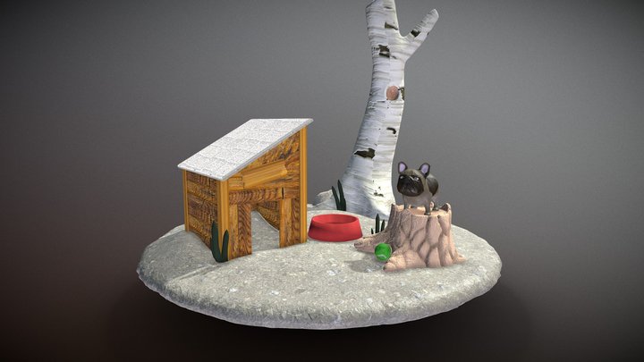 Hinkle_modl_302_mod09_land_animal_scene_Complete 3D Model