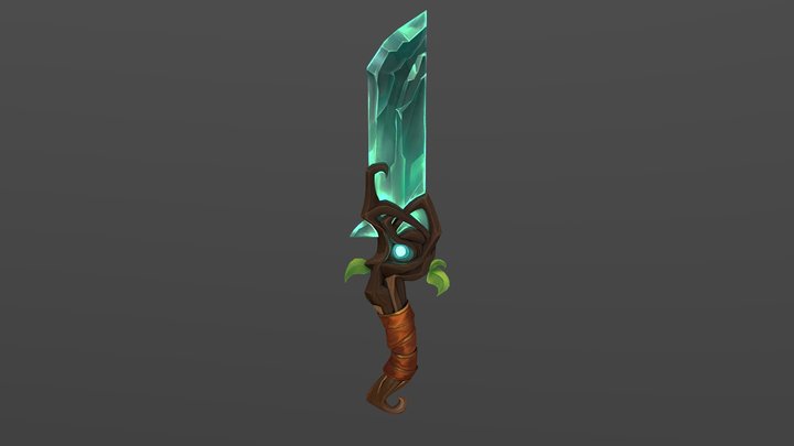 Stylized Fantasy Dagger 3D Model