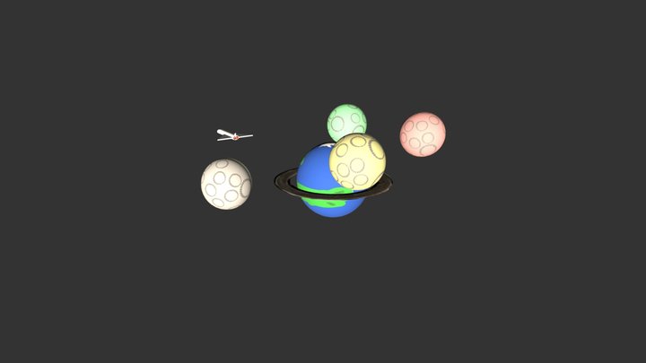Planet Diorama 3D Model