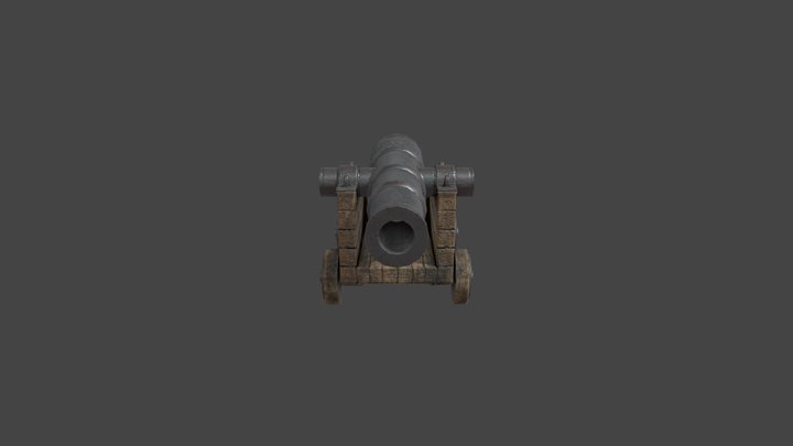 Cannon Texture 3D Model