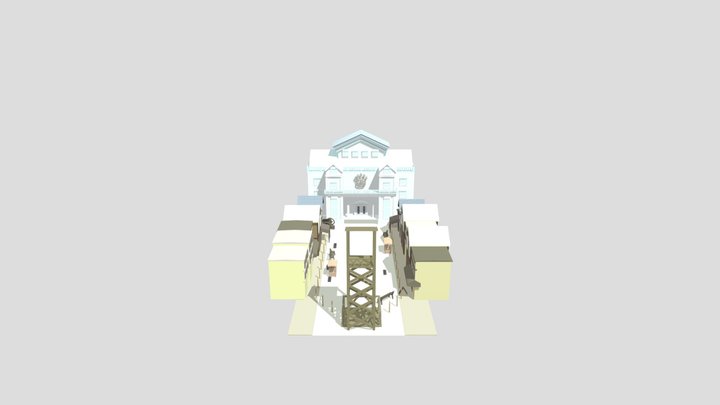 Street Scene Fantasy Medieval Street 3D Model